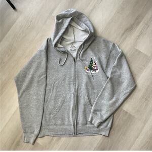 DisneyLand Mickey Mouse Christmas Edition Gray Womens Size M Hoodie
